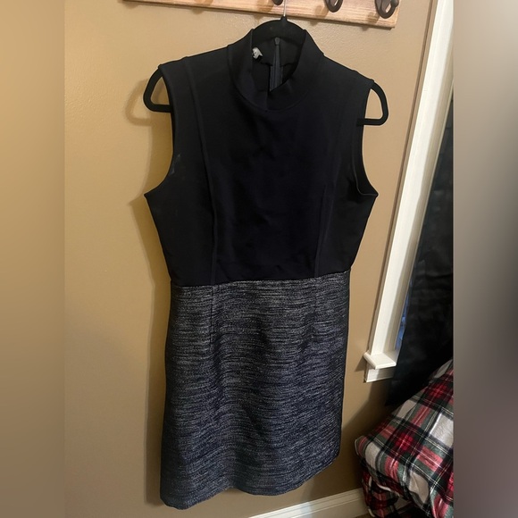 Lafayette 148 Indra Knit Combo Sleeveless Wool Blend Dress Size Medium - Picture 4 of 9